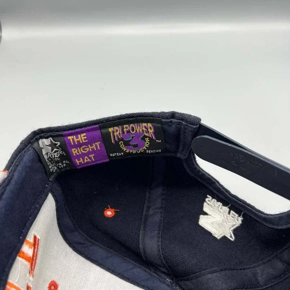 Vintage Illinois Fighting Illini Hat Men Orange‎ Starter Tri Power Snap Back Cap